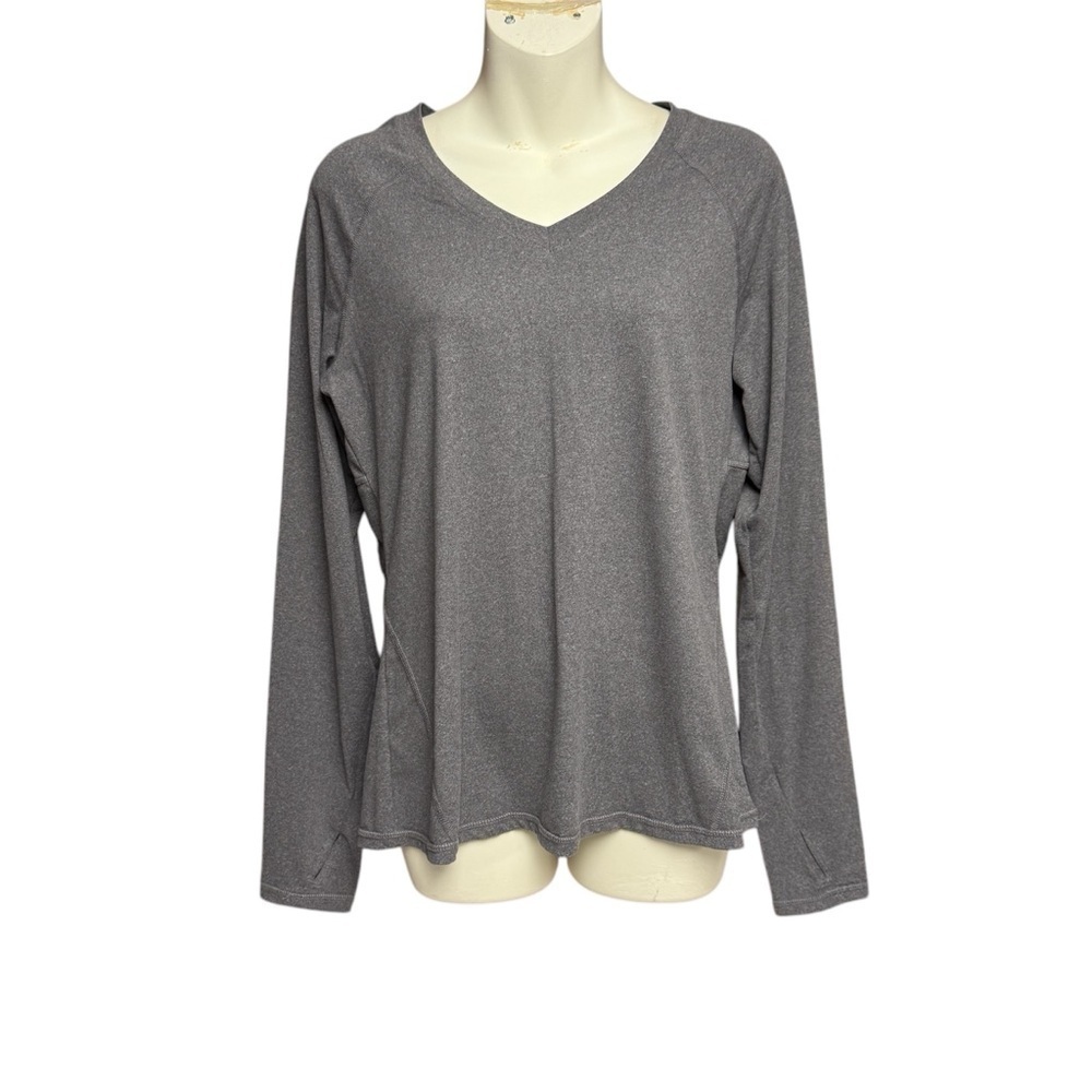 Lildy Sport S/M Gray Relaxed Long Sleeve Tee